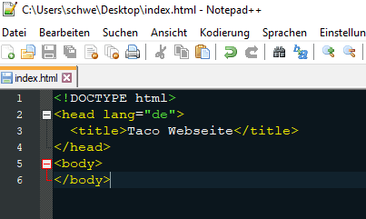 HTML Taco Tutorial Codeeditor