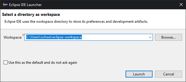 java eclipse workspace